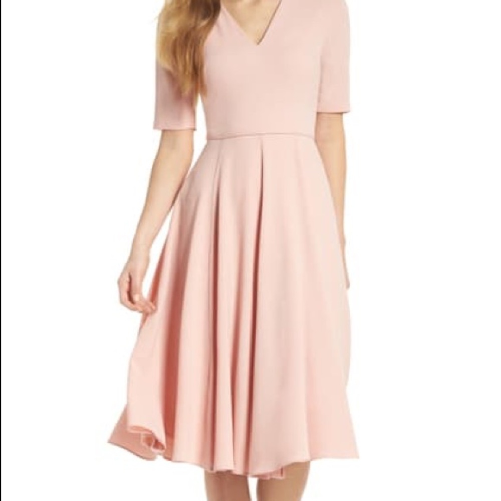 Gal Meets Glam “Edith” midi dress- Size 6- pink